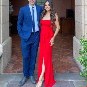 Dress the Population Kai Gown in Rouge